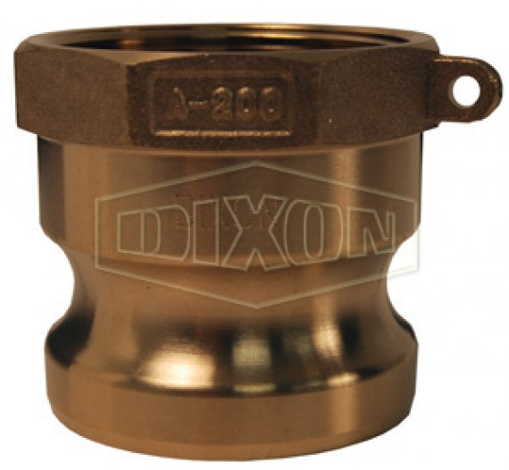 G150-A-BR by Dixon Valve | Global Cam & Groove Adapter | Type A | 1-1/2" Adapter x 1-1/2" Female NPT | ASTMC38000 Forged Brass