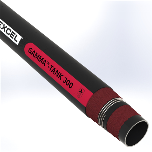 GTA30S1-4.0-200N by Texcel | GAMMA™-TANK 300 Series | Heavy-Duty Tank Truck Hose | 4" Hose ID | 300 PSI | 29 in/Hg Vacuum Rated | Black
