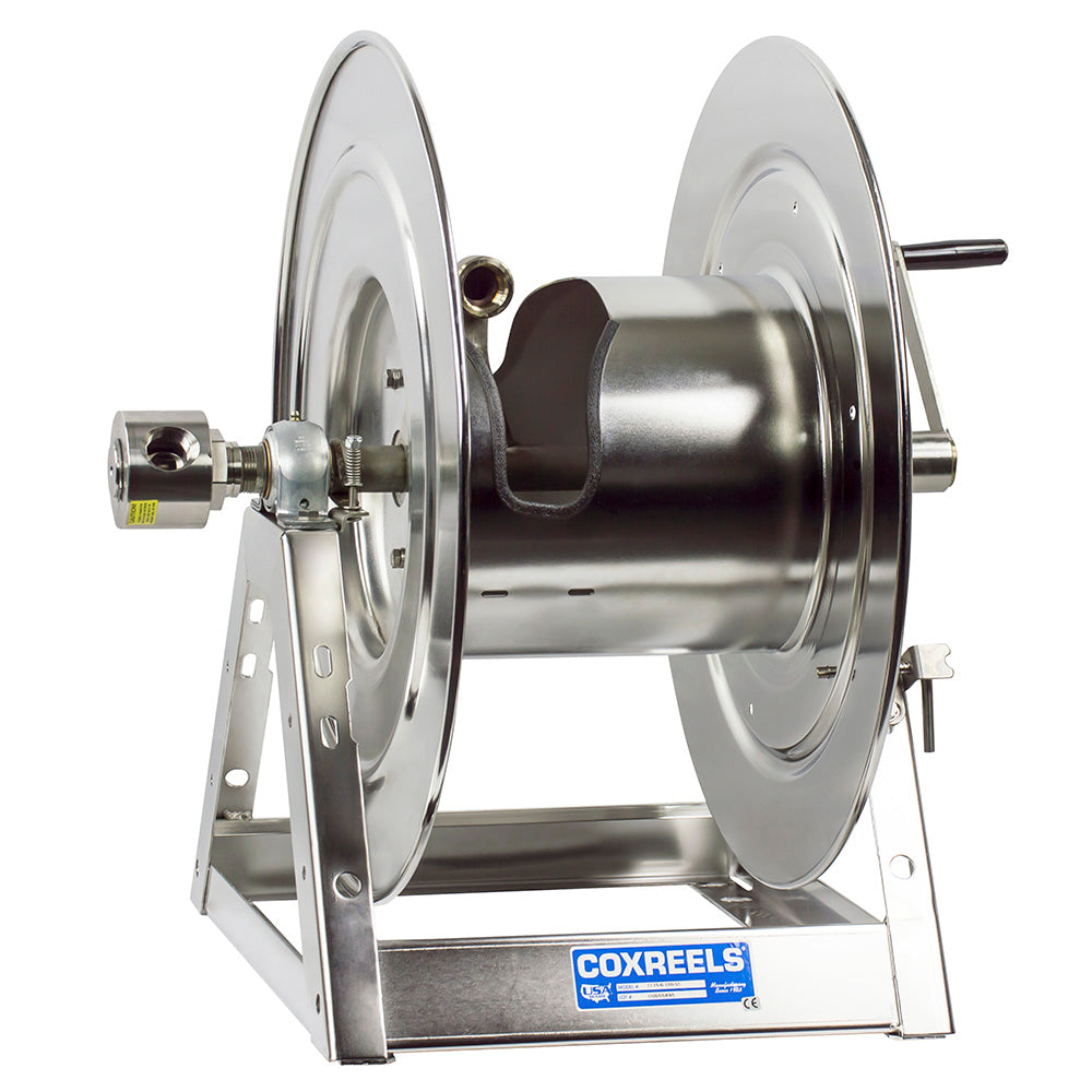 1175-6-200-C-SS by Coxreels | 1175-SS Series | 3,000 PSI Hand Crank Hose Reel | 1" Hose ID, 1" FNPT Inlet | Stainless Steel | 200ft Capacity, Hose Not Included