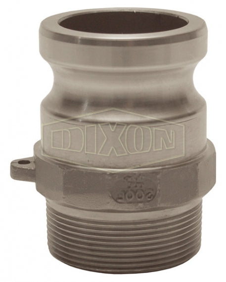 150-F-HA by Dixon Valve | Cam & Groove Adapter | Type F | 1-1/2" Adapter x 1-1/2" Male NPT | Hastelloy®