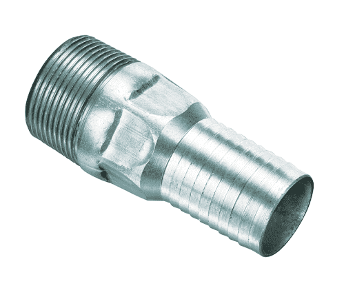 SPN250 by Kuriyama | Hose Nipple | 2-1/2" Male NPT x 2-1/2" Hose Shank | 75 PSI | Zinc Plated Steel