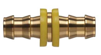 POFMD-1010 by Kuriyama | Push-On Hose Fitting | Hose Mender | 5/8" Hose Barb x 5/8" Hose Barb | Brass