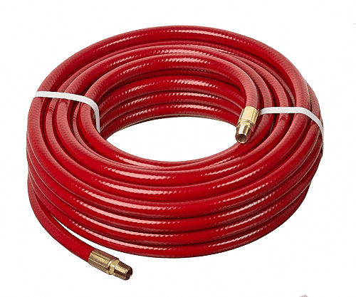 HS1184-04X50 Kuri-Tec by Kuriyama | HS1184 Series | Utility-Grade Air Tool Hose Assembly | Red | 1/4" ID | .475" OD | PVC | 50ft Length