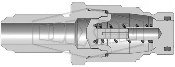 HT4RB5 by Dixon Valve | Hydraulic Quick Disconnect Coupling | HT-Series | 5/8" Male O-Ring Face Seal Bulkhead x 1/2" ISO16028 Flushface Interchange | Plug | Steel
