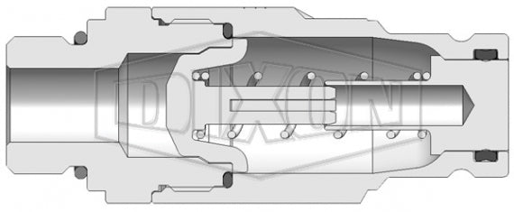 HT3OM4 by Dixon Valve | Hydraulic Quick Disconnect Coupling | HT-Series | 1/2" Male ORB x 3/8" ISO16028 Flushface Interchange | Plug | Steel