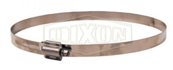HTM900 by Dixon Valve | Style HTM | Hi Torque Worm Gear Clamp | 5/8" Band Width | Hose OD Range: from 8-1/4" to 9-1/8" | 300 Half Hard Stainless Steel Band | 410 Stainless Steel Screw