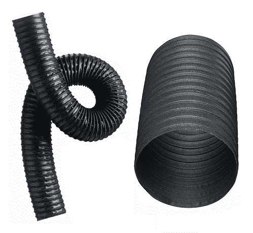 HTNP2-1000X25 by Kuriyama | Series HTNP | Neo-Duct Ducting Hose | Black | ID: 10" | 18 PSI | Neoprene Coated | 25ft Length