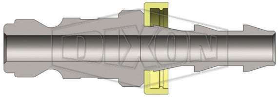 J2B2 by Dixon Valve | Pneumatic Quick Disconnect Coupling | J-Series | Push-Loc Hose Barb | 1/4" Hose ID x 1/4" Automotive Interchange | Plug | Steel