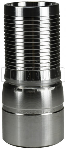 STB40CS by Dixon Valve | King Crimp® | Combination Nipple | Beveled End | 4" Hose ID | Schedule 80 Plated Carbon Steel