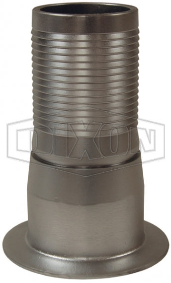 N40CS by Dixon Valve | King Crimp® | Nipple for Floating Flanges | 4" Hose Shank x Flange | Plated Carbon Steel