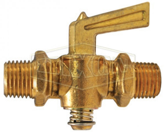 LDCM2 by Dixon Valve | Lever External Drain | 1/4" Male NPT x 1/4" Male NPT | Brass