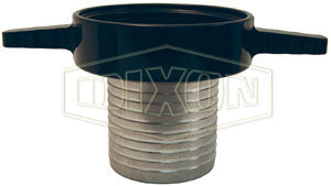 LHFS400F Dixon Forged Aluminum Long Handle Short Shank Suction Hose Adapter - 4" Hose Shank x 4" Female NST(NH) Swivel Nut
