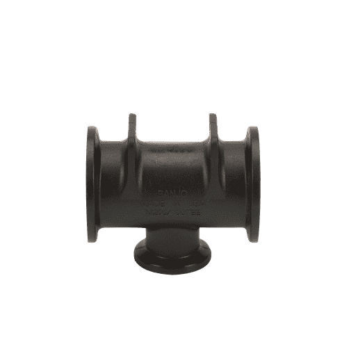 M200100TEE by Banjo | Manifold Flange Connections | 2" Port x 1" Flanged | Tee | 300 PSI | Pack of 10
