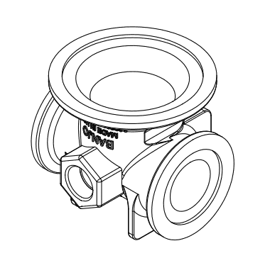 M200300TEG075 by Banjo | Manifold Flange Connections | 2" x 2" x 3" Manifold | Tee with 3/4" Thread Port