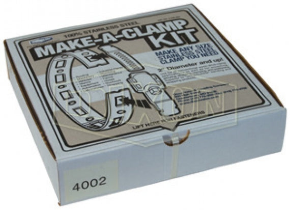 4005 by Dixon Valve | Worm Gear Make-A-Clamp Kit | Box With 100' Band, 10 Band Splices | 1/2" Band Width | Stainless Steel