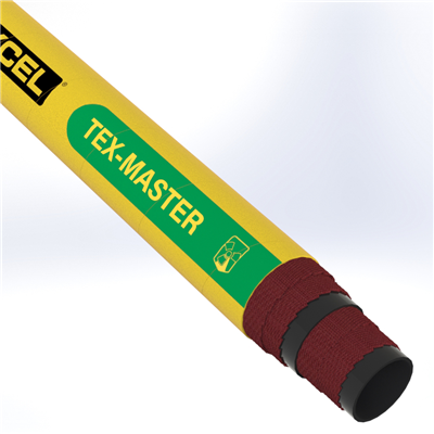 MASTER-4.0-100N by Texcel | TEX-MASTER Series | Heavy-Duty Textile Reinforced Air Hose | 4" Hose ID | 300 PSI | Yellow