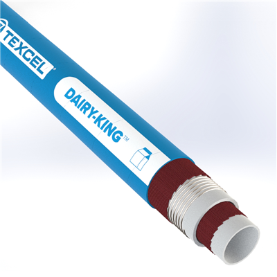 MILK-1.5-100 by Texcel | DAIRY-KING™ Series | Milk Hose | 1-1/2" Hose ID | 150 PSI | 29 in/Hg Vacuum Rated | Blue