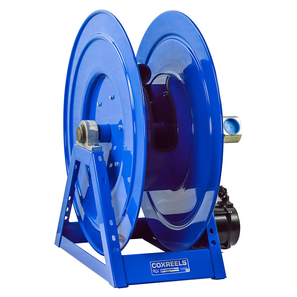 1195-2032-H-BUXX by Coxreels | 1195-BUXX Series | 1,500 PSI Motor Driven Hose Reel for Hydraulic Oil | Hydraulic Motor | 2" Hose ID, 2" FNPT Inlet | Steel | 115ft Capacity, Hose Not Included
