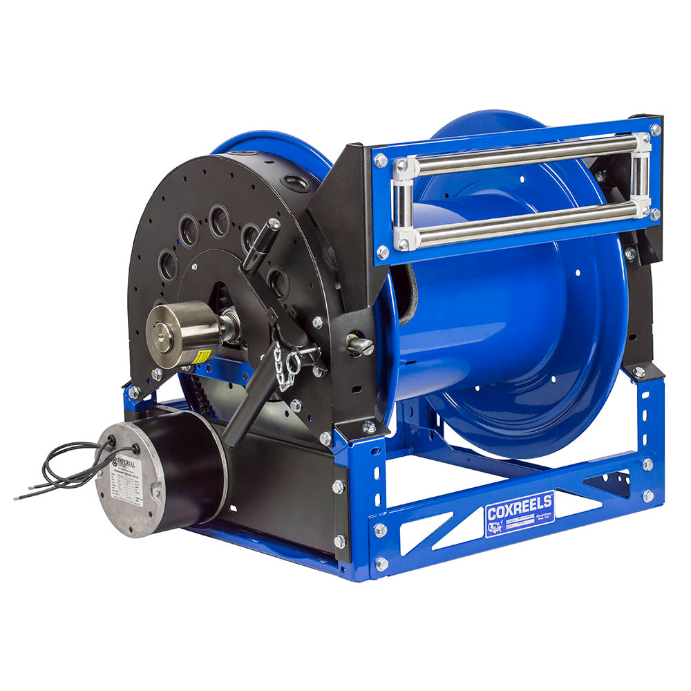 1660-1128-EA by Coxreels | 1600 Series | 4,000 PSI Motor Driven Hose Reel | 115V AC 1/2 HP Explosion Proof Electric Motor | 1" Hose ID, 1" FNPT Inlet | Steel | 130ft Capacity, Hose Not Included