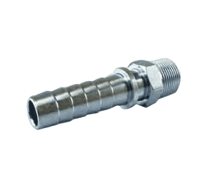 MS12-12 by Jason Industrial | Hex Air Hose Nipple | 3/4" Hose Shank x 3/4" Male NPT | Plated Steel