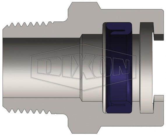 4NM6 by Dixon Valve | Pneumatic Quick Disconnect Coupling | Dix-Lock® N-Series | 3/4" Male NPTF x 1/2" Body Size | Socket | Nitrile Seal | Steel