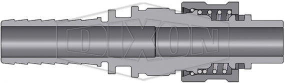 N3CS4 by Dixon Valve | Pneumatic Quick Disconnect Coupling | Dix-Lock® N-Series | Hose Barb | 1/2" Hose ID x 3/8" Body Size | Plug | Steel