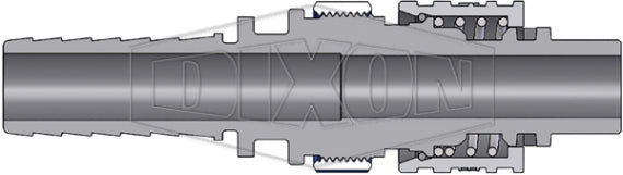 N4S4-LS by Dixon Valve | Pneumatic Quick Disconnect Coupling | Dix-Lock® N-Series | Hose Barb | 1/2" Hose ID x 1/2" Body Size | Plug with Locking Sleeve | Steel