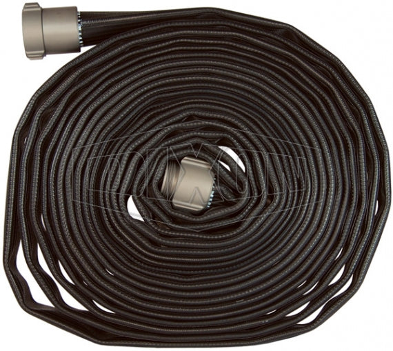 WDH15BK100RAF Dixon Nitrile Washdown Hose - Coupled - Female x Male NST(NH) - 1-1/2" Hose Size - 1-13/16" Bowl Size - 100ft Length