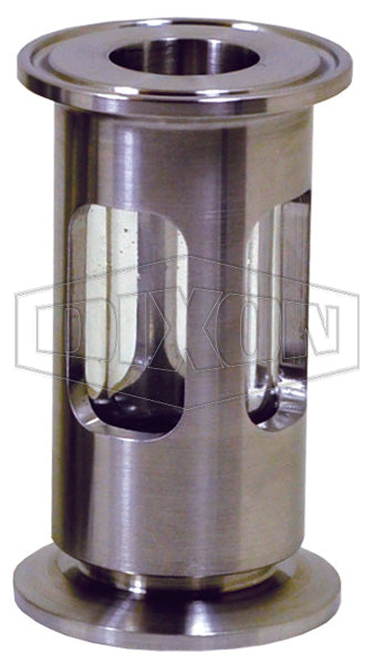 B54BMPS-R400 Dixon Valve Sanitary Compact Sight Glass - 4" Tube OD - Borosilicate Glass - 316L Stainless Steel