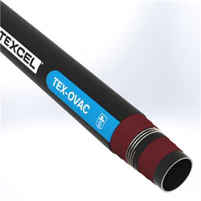 OVAC-2.0-100 by Texcel | TEX-OVAC Series | Oilfield Suction Hose | 2" Hose ID | 29 in/Hg Vacuum Rated | 150 PSI | Black