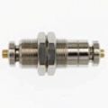PCDT2700-06-06-B by Brennan Inc. | -06 Tube x -06 Tube Bulkhead Union | Straight | Nickel Plated Brass
