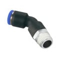 PCNY2503-06-04 by Brennan Inc. | -06 Tube x -04 Male NPT | 45° Elbow | Glass Reinforced Nylon