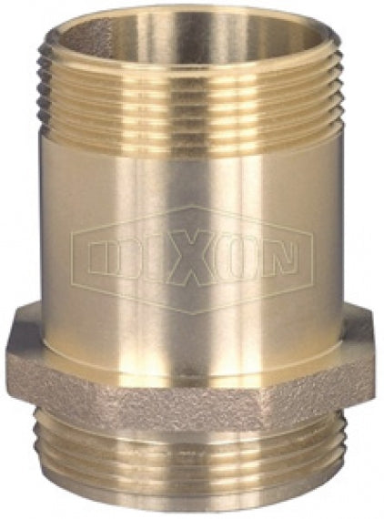 PRN250F Dixon Brass Pin Rack Nipple - 2-1/2" Male NPT x 2-1/2" Male NST(NH)
