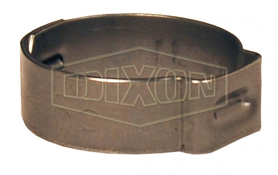455R by Dixon Valve | Pinch-On Clamp | Single Ear | 0 .275" Band Width | 1-3/4" Nominal Size | Clamp Range: 1.669" Closed to 1.791" Open | 304 Stainless Steel | Box of 100