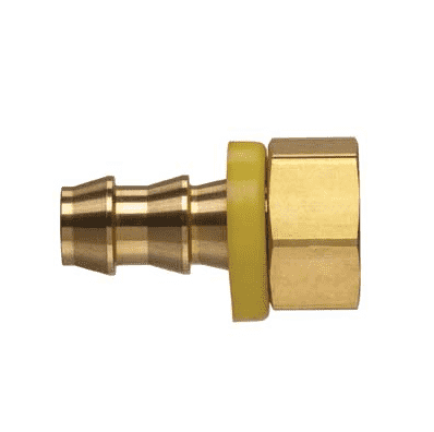 POFFIV-0405 by Kuriyama | 5/16" Push-On Fitting | 1/2-20" Female Inverted Flare UNF | 1/4" Hose Size | Brass