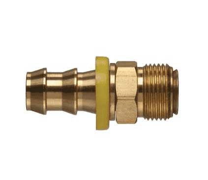 POFMIV-0405 by Kuriyama | 5/16" Push-On Fitting | 1/2-20" Male Inverted Flare UNF | 1/4" Hose Size | Brass