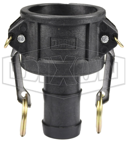 PPC125 by Dixon Valve | Cam & Groove Reducer (Jump Size) Coupler | Type C | 1-1/2" Coupler x 1-1/4" Hose Shank | Polypropylene