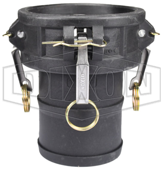 PPC400 by Dixon Valve | Cam & Groove Coupler | Type C | 4" Coupler x 4" Hose Shank | Polypropylene