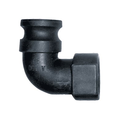 PP200A90 by Kuriyama | Quick-Acting Special Application Coupling | Part A | 2" Male Adapter x 2" Female NPT | 90° Elbow | Polypropylene