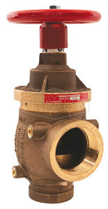 NAPRAVGFT250-60 Dixon Cast Brass Factory Set Pressure Reducing (Regulating) Angle Valve - 2-1/2" Grooved Inlet x 2-1/2" Female NPT Outlet - Calculated Setting: 60