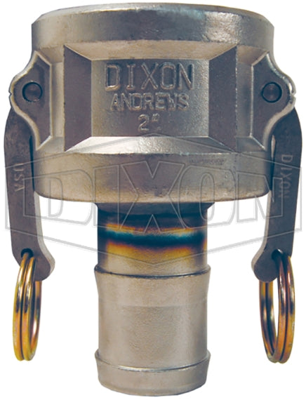 4030-C-SS by Dixon Valve | Cam & Groove Reducer (Jump Size) Coupler | Type C | 4" Coupler x 3" Hose Shank | 316 Stainless Steel