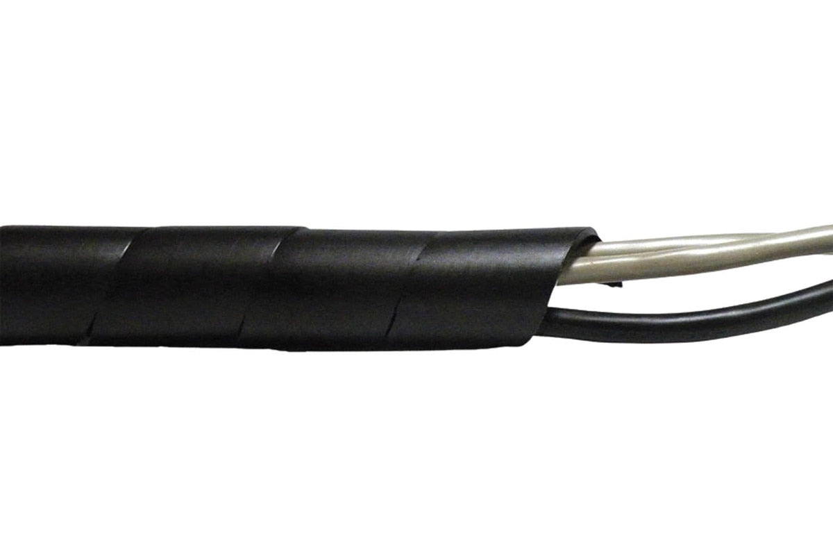 RSG-38LD Rhino™ by SRM Industries | Rhino Spiral Guard Light Duty | 0.40" ID x 0.50" OD | .04" Wall Thickness | Black | 100ft Boxes