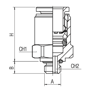 56020-4-M3 by AIGNEP | 56 Series | Mini Connector | Male 4mm Tube x M3 BSPP Male | Straight | Pack of 10