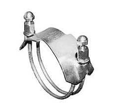 SDBC-3.5 by Kuriyama | Spiral Double Bolt Clamp For Counterclockwise Spiral Hoses | Size: 3-1/2" | Zinc Plated Carbon Steel