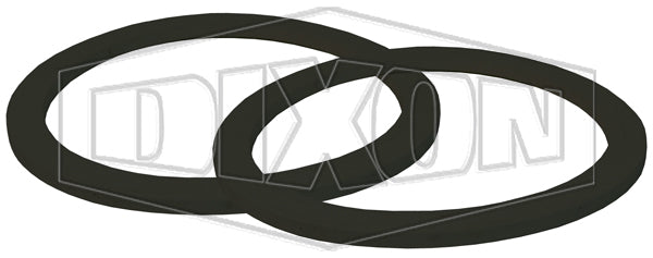 B54BMP-SK100 Dixon Valve 1" Sanitary In-Line Sight Glass Replacement Seal Kit - Two Black Buna Gaskets