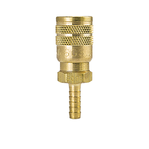 B-2CS2-B Breco by Foster | 1-Way Manual Sleeve Guard Sockets | C Series | 1/4" Socket x 1/4" Hose Stem | Straight | Brass