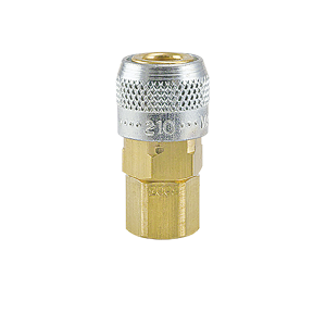 B-2OF2-B Breco by Foster | Quick Disconnect | O Series | 1/4" ARO Interchange Socket | 1/4" Female NPT Thread | Straight | Brass