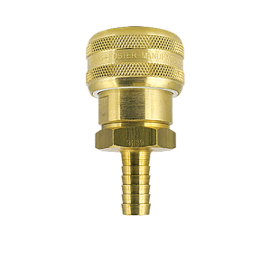 B-4BS6-B Breco by Foster | Hose Stem | B Series | 1/2" Socket x 3/4" Hose Stem | Straight | Brass