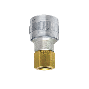B-4TLF4-S Breco by Foster | Quick Disconnect | TL Series | 1/2" Automatic Socket x 1/2" Female NPT Thread | Straight | Aluminum/Steel/Brass