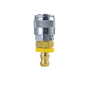 B-2JPS3-B Breco by Foster | Quick Disconnect | J Series | 1/4" Automatic Socket | 3/8" ID | Push-On Hose Stem | Straight | Brass